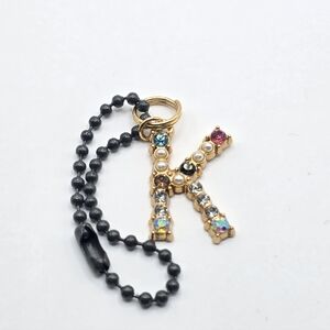 Initial K Keychain/Tumbler Charm